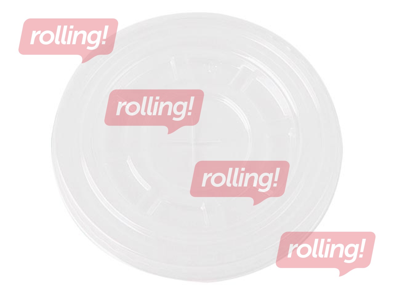 Caurspīdīgi plastmasas vāciņi ar krustenisku iegriezumu salmiņam, ø95mm, PET, 50gab.