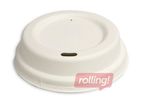 Крышки для стаканчиков, ø90мм, сахарного тростника,коричневые, 50 шт.