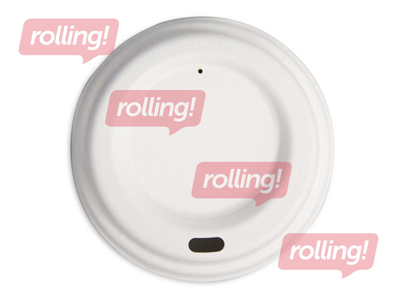 Vāki papīra glāzēm, cukurniedru šķiedras, ø90mm, 50 gab., balti