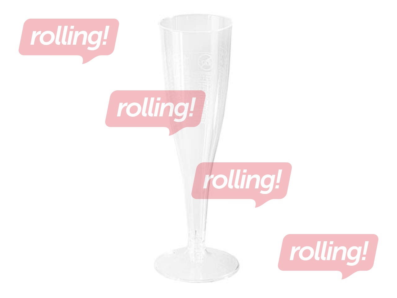 Glāzes šampanietim Spino, plastmasas, caurspīdīgas, 100ml, 6 gab.