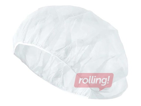 Hat polypropylene, disposable, white, 100 pcs.