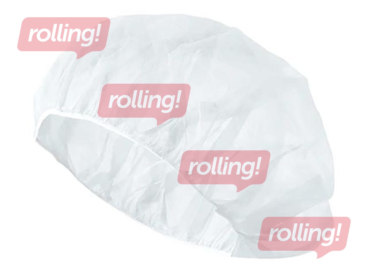 Hat polypropylene, disposable, white, 100 pcs.