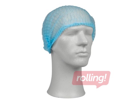 Cepure gofrēta, vienreizlietojamā, zila, Abena, 200 gab.