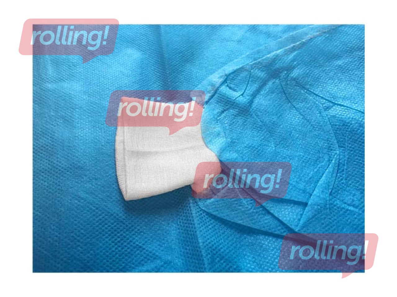 Halāts sasienams Abena, vienreizlietojams, L izmērs, zils, 1 gab.