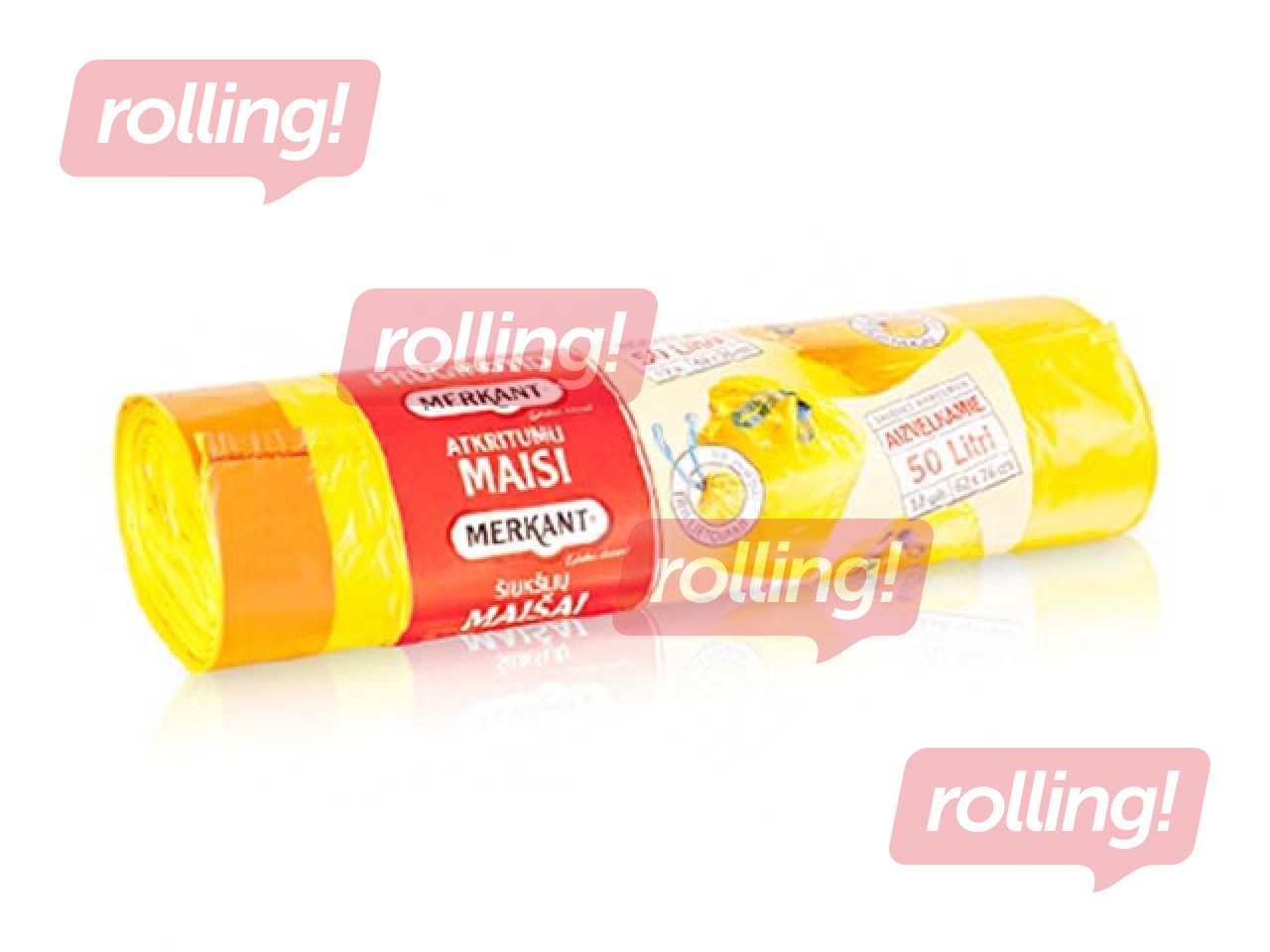 Atkritumu maisi aizvelkami Merkant, 50 l, 25 mikr., 12 gab.