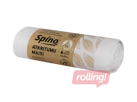 Atkritumu maisi Spino, 35 l, 10 mikr., 20 gab., balti