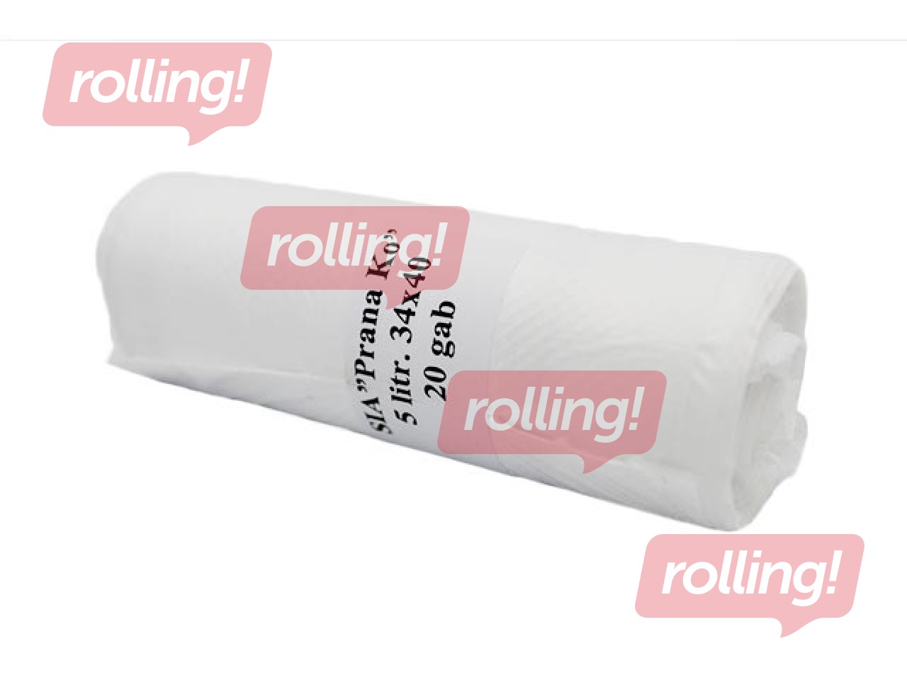 Atkritumu maisi HDPE, 5 l, 34x40 cm, 20 gab., balti