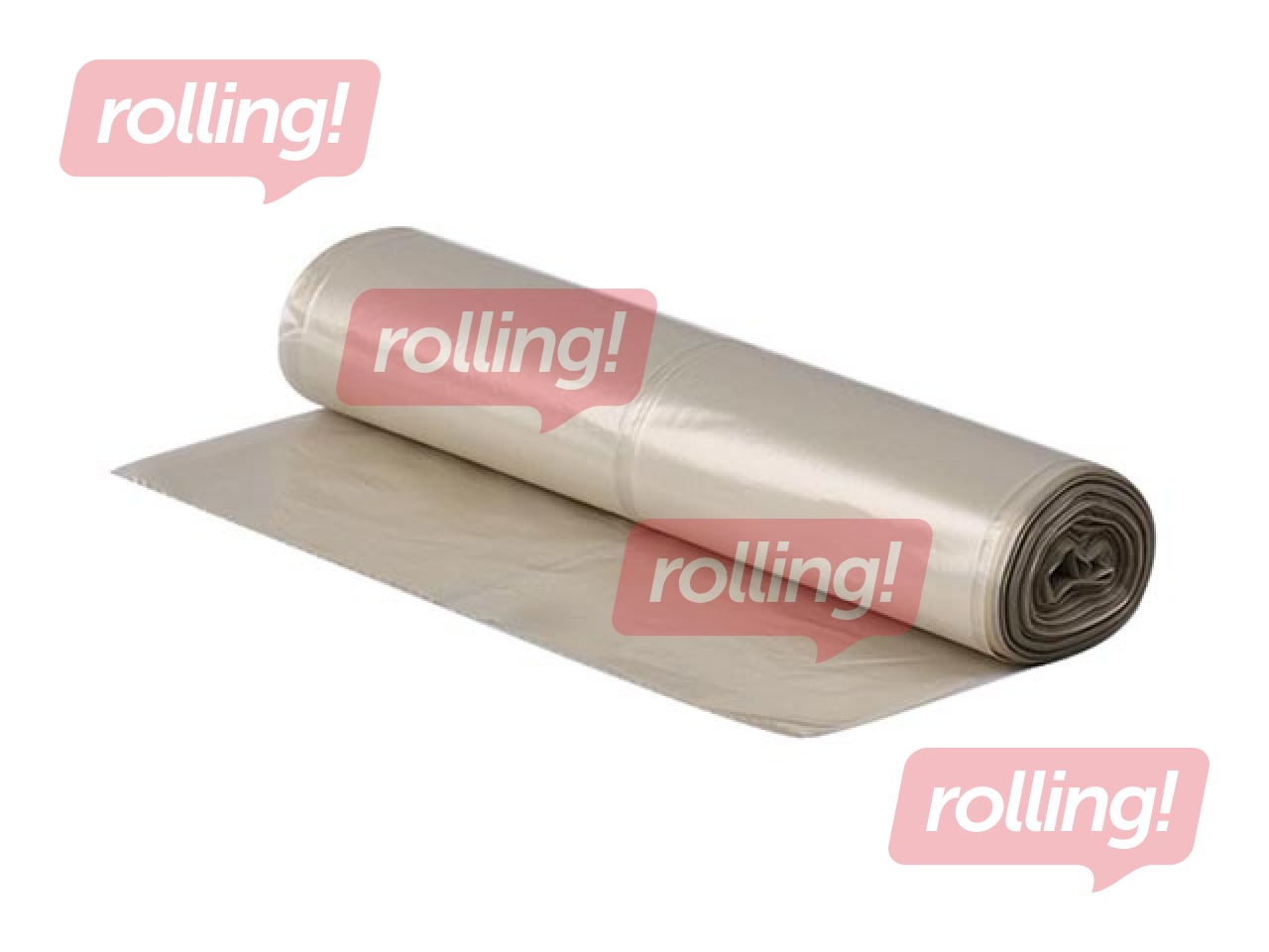 Garbage bags 200 l, LDPE, 40 mic., 10 pcs, transparent