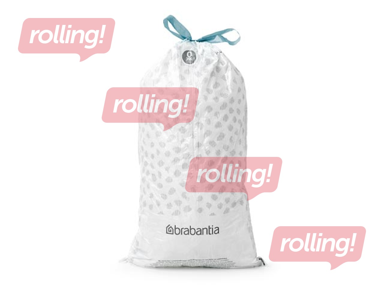 Atkritumu maisi Brabantia, balti, 30l, 40 gab.