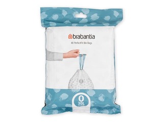 Bin bags Brabantia, white, 30l, 40 pcs.