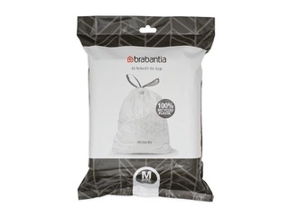 Bin bags Brabantia, white, 60l, 40 pcs.