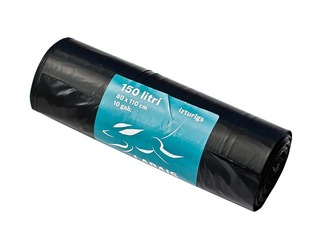 Atkritumu maisi Labais Maiss, 150 l, 35 mikr., 10 gab., melni