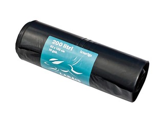 Atkritumu maisi Labais Maiss, 200 l, 40 mikr., 10 gab., melni