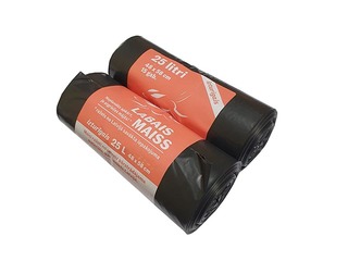Atkritumu maisi Labais Maiss, melni, 25l, 30 mikr., 15 gab.