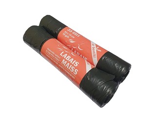 Suletavad prügikotid Labais Maiss, 35 l, 33 mikronit, 10 tk, must