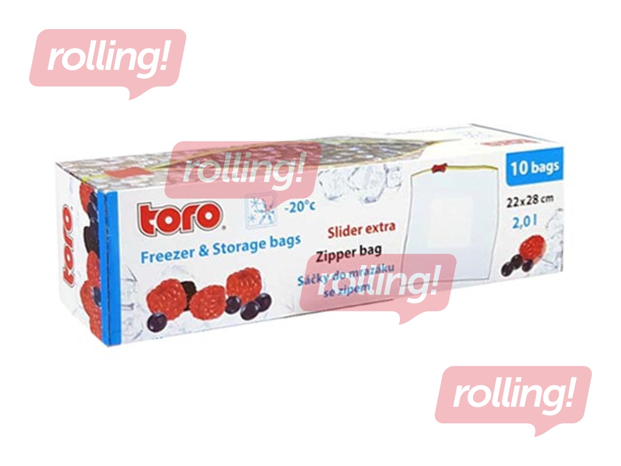 Kotid toodete külmutamiseks, Slider ZIP, 2l, 10 tk