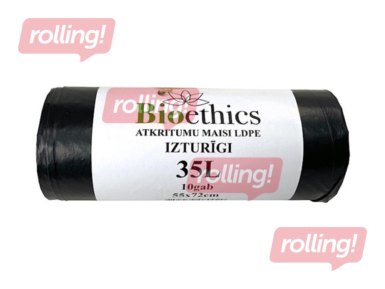 Мешки для мусора, 35 л, 30 микро, 55x72см, 10шт, черные