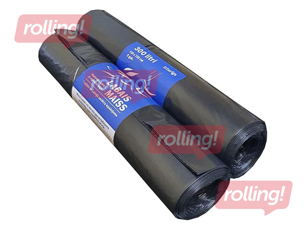 Atkritumu maisi Labais Maiss, 300l, 43 mikr., 5 gab., melni