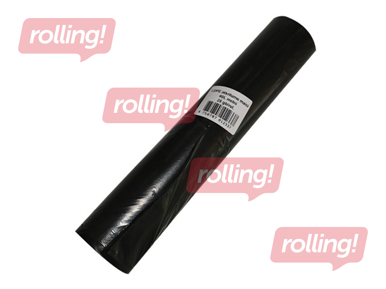 Мусорные мешки, 30µm, чёрные, 40l, 25шт.