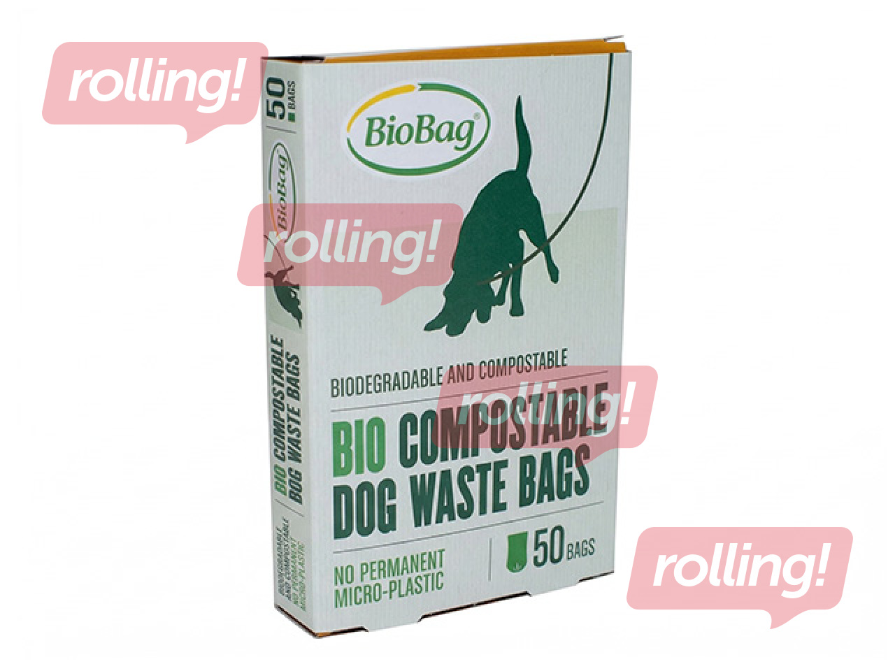 Koerajäätmekotid BioBag, komposteeritavad, 20μm, mustad, 20×32cm, 50 tk.