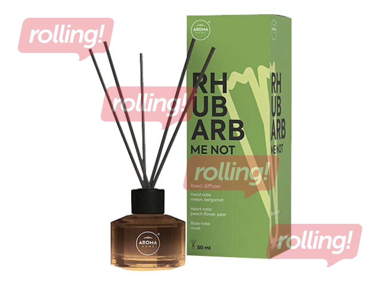 Aromātiskie kociņi Aroma Home Modern Fruits, Rhubarb, 50ml