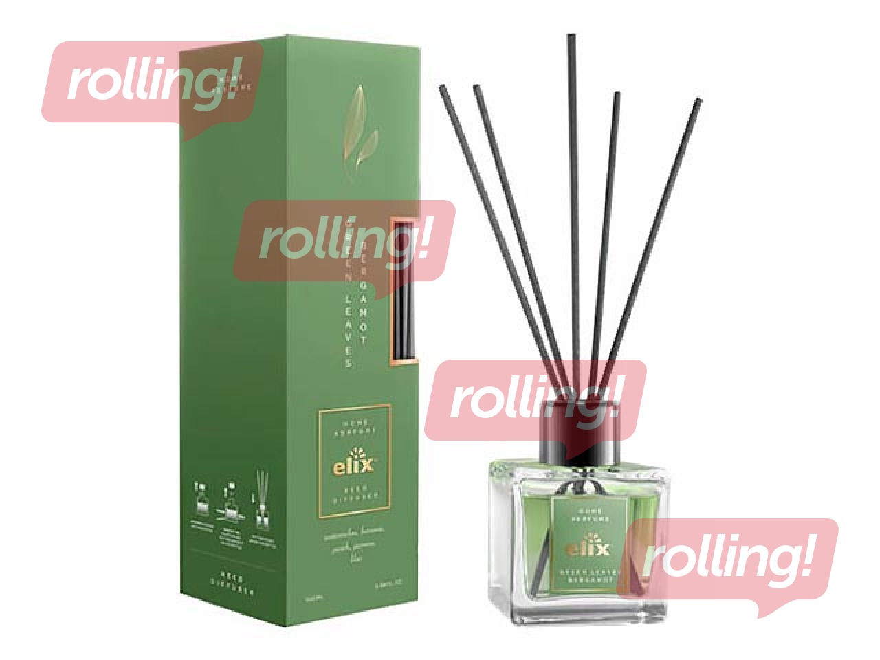 Aromātiskie kociņi HP100, Green Leaves & Bergamot, 100 ml