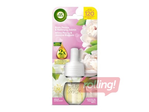 Õhuvärskendaja täitepudel Air Wick Electrical, White Peony & Jasmine Blossom, 19ml