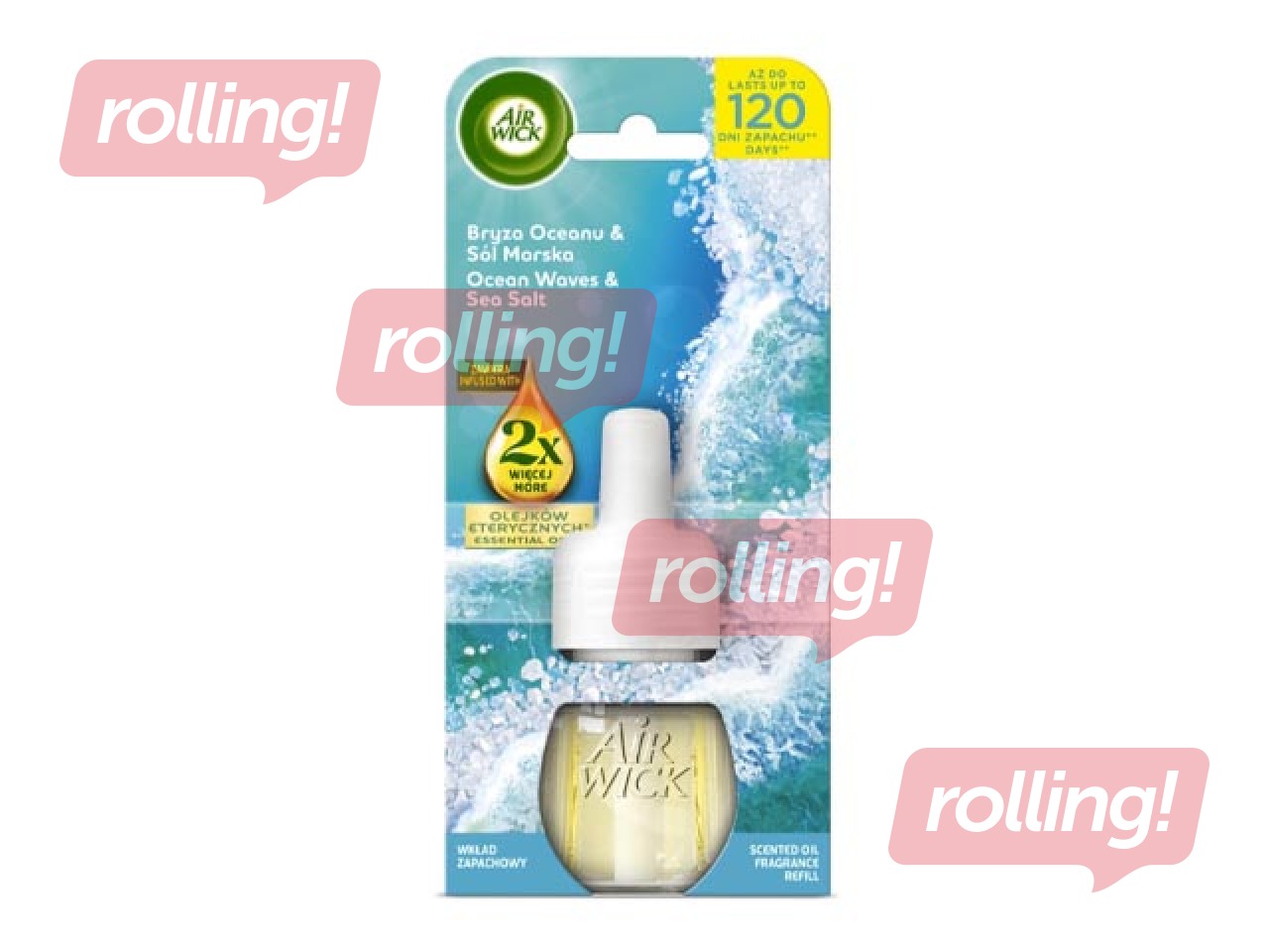 Gaisa atsvaidzinātāja rezerve  Air Wick Electrical, Ocean Waves & Sea Salt, 19ml