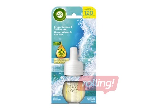 Õhuvärskendaja täitepudel  Air Wick Electrical, Ocean Waves & Sea Salt, 19ml