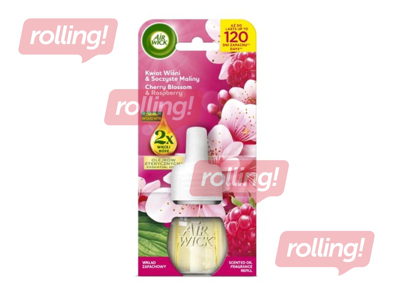 Gaisa atsvaidzinātāja rezerve  Air Wick Electrical, Cherry Blossom & Raspberry, 19ml