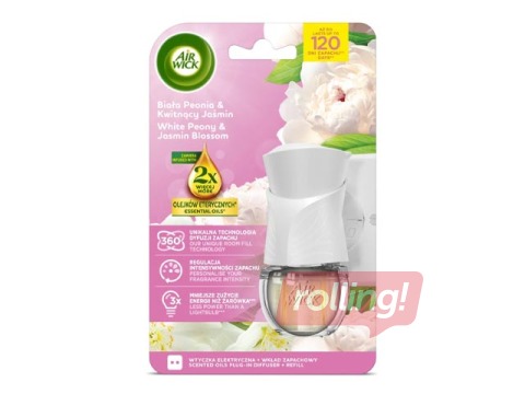Gaisa atsvaidzinātājs  Air Wick Electrical, Peony & Jasmine Blossom, komplekts, 19ml