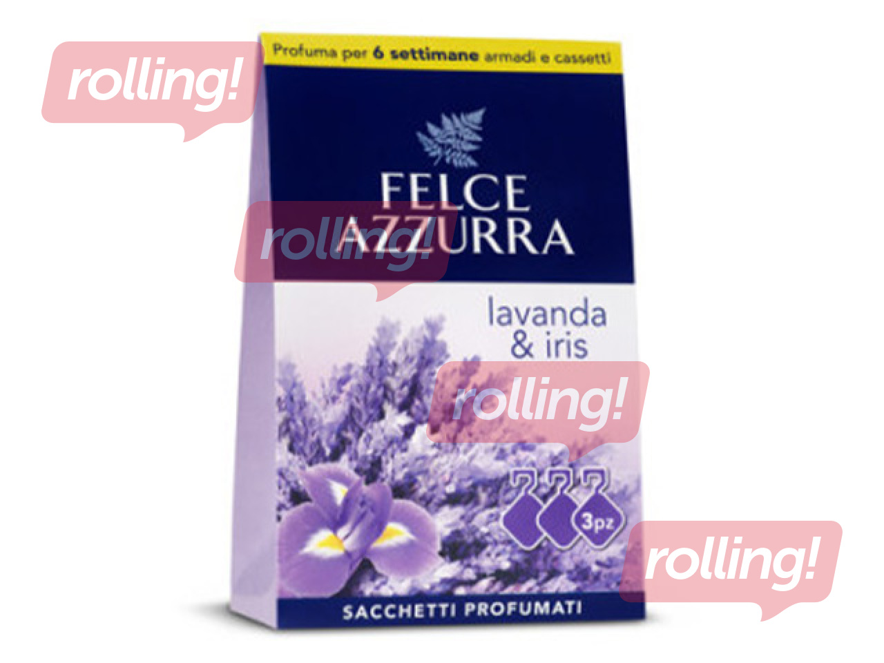 Aromātiskie maisiņi Felce Azzurra, Lavanda & Iris, 3 gab.