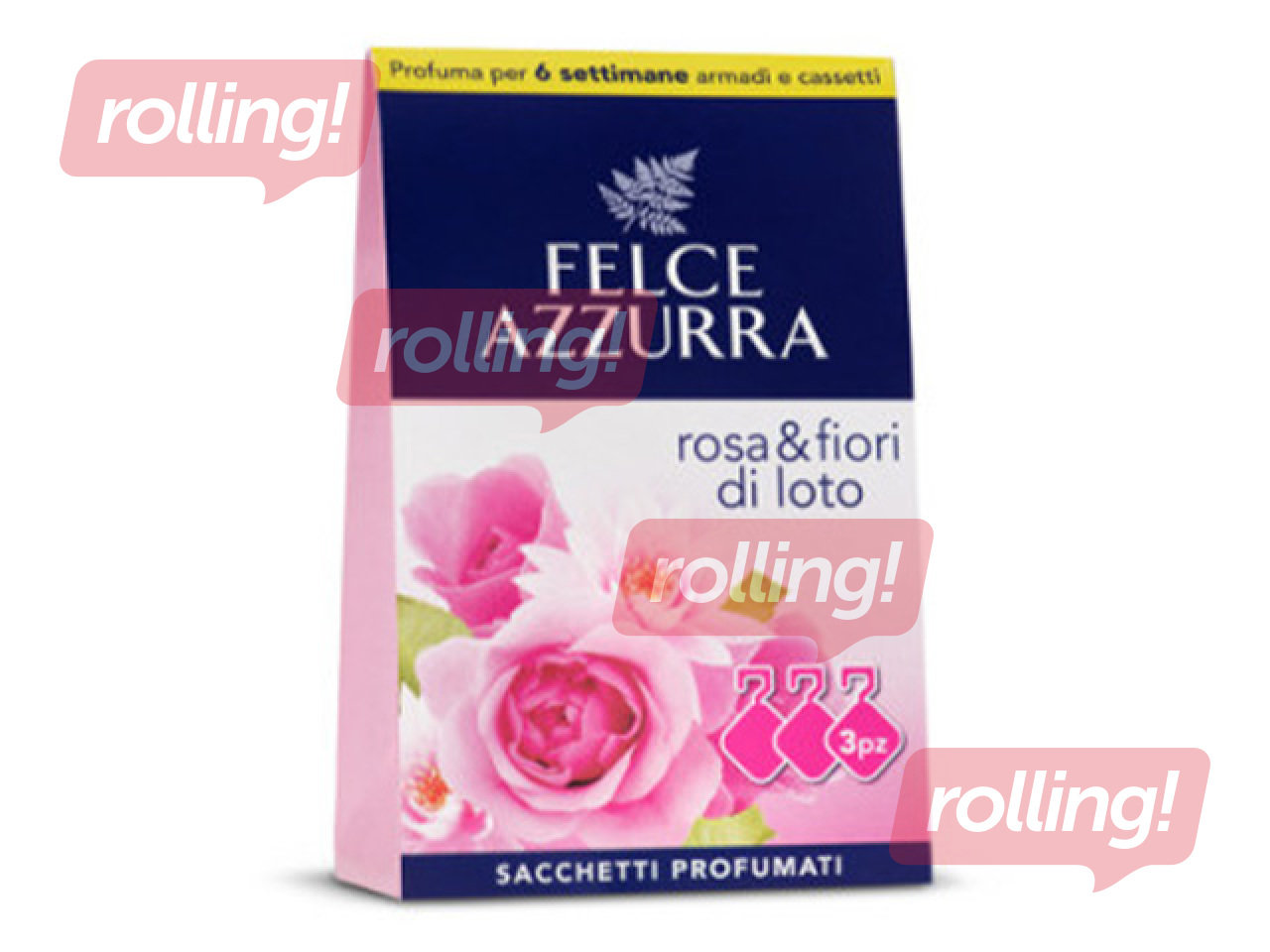 Aromātiskie maisiņi Felce Azzurra, Roze & Lotoszieds, 3 gab.