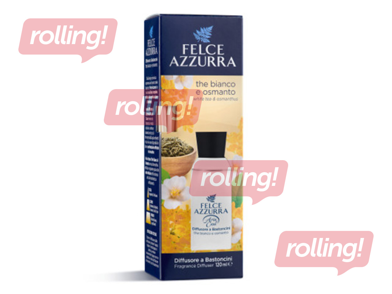 Scented sticks Felce Azzurra, White Tea & Osmanthus, 120ml