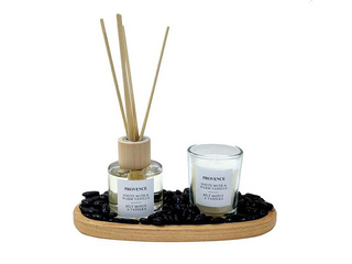 Komplekts Provence Musk & Vanilla, aromātiskie kociņi 50ml un svece 6.5cm