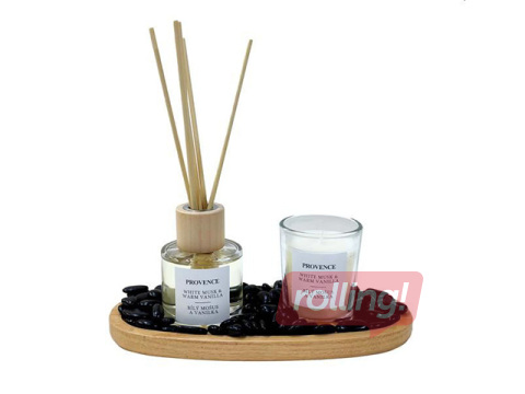 Set Provence Musk & Vanilla, reed diffuser 50ml and candle 6.5cm