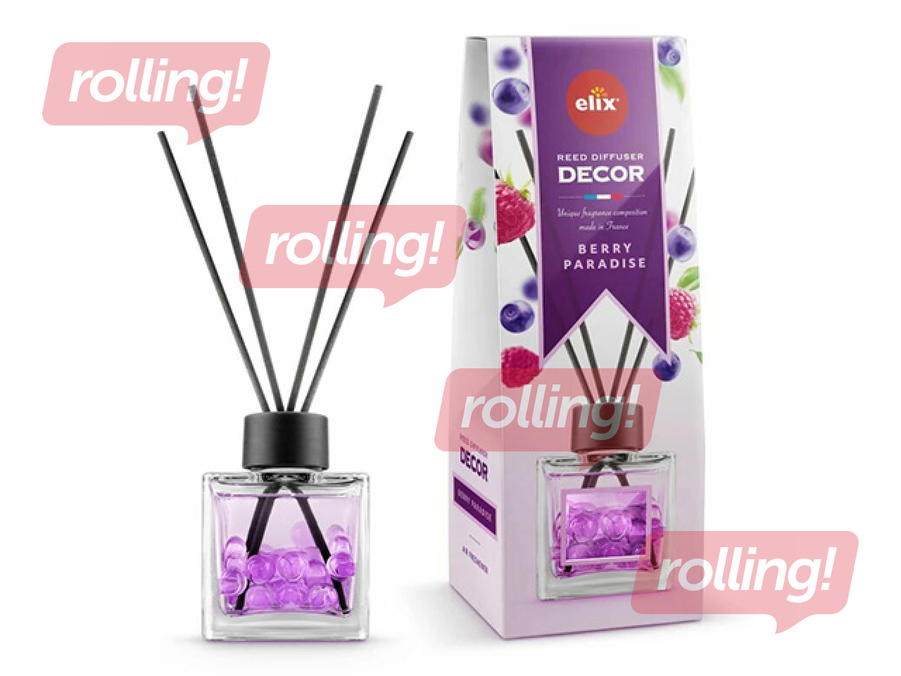 Reed diffuser Elix Decor, Berry Paradise, 100ml