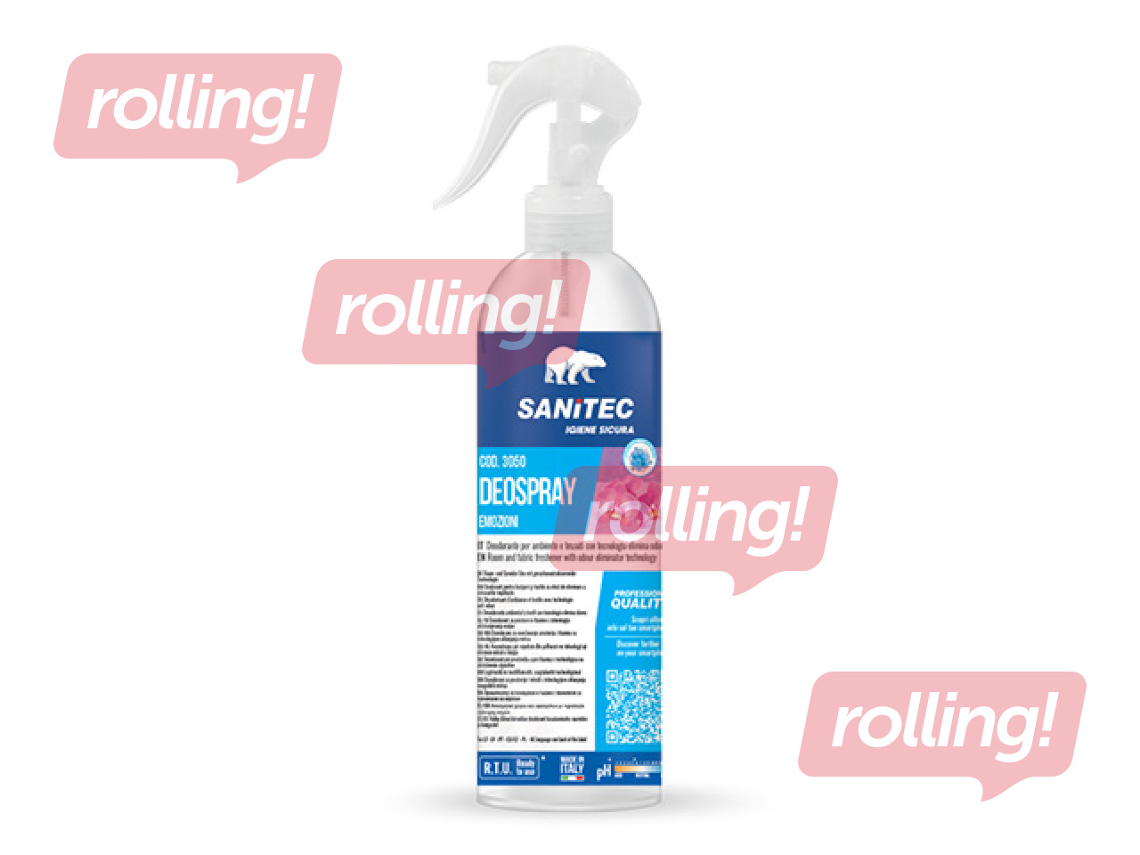 Gaisa un audumu atsvaidzinātājs Sanitec, Deospray, Floral, 300ml