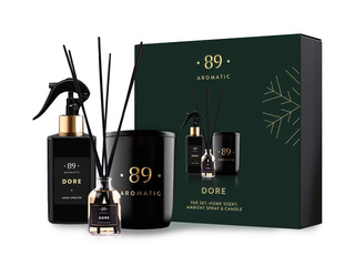 Home set Aromatic 89, aromatic sticks, spray, and candle, Dore
