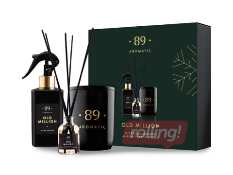 Kodukomplekt Aromatic 89, aromaatsed pulgad, sprei ja küünal, Old Million