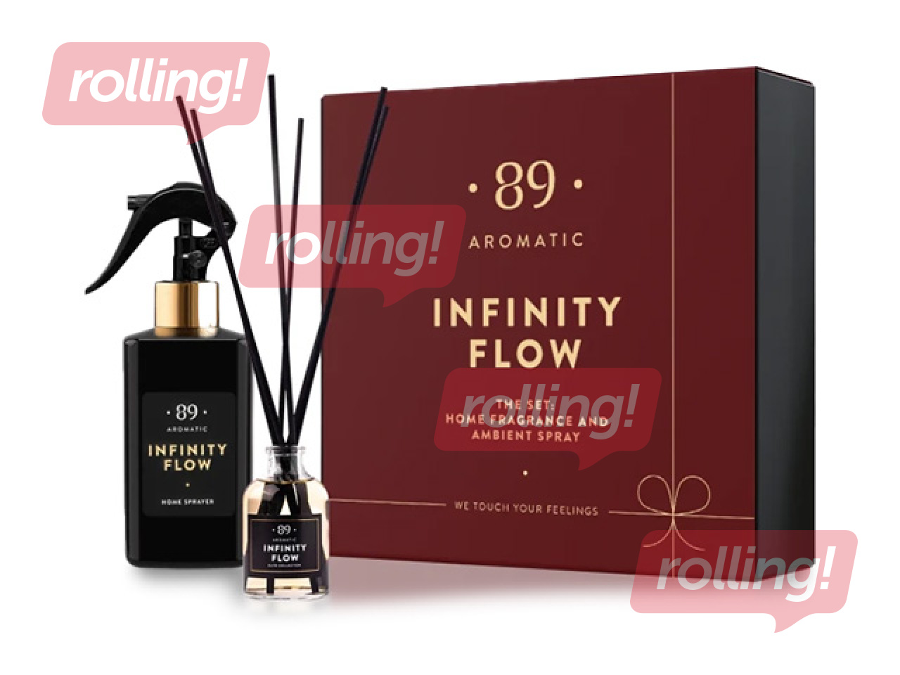 Komplekts Aromatic 89, mājai, aromātiskie kociņi un sprejs, Infinity Flow
