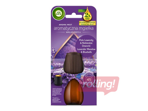 Gaisa atsvaidzinātāja rezerve Air Wick, Aroma Mist, Lavender Meadow & Bluebells, 20ml