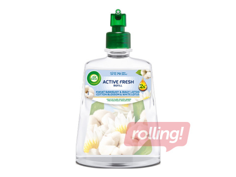 Gaisa atsvaidzinātāja rezerve Air Wick, Active Fresh, Cotton Blossom & White Lotus, 228ml