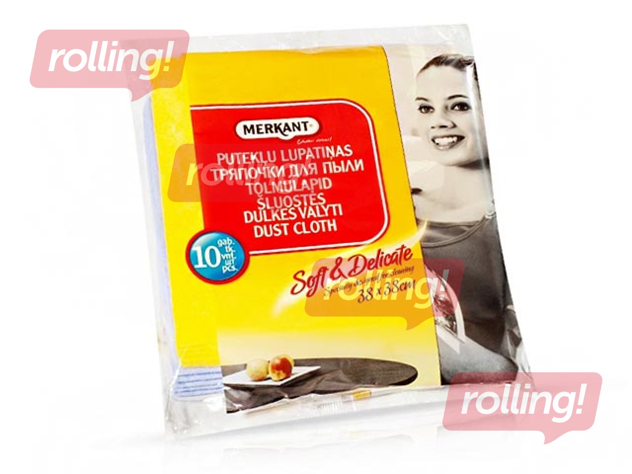 Putekļu lupatiņas Merkant, 38 x 38 cm, 10 gab.