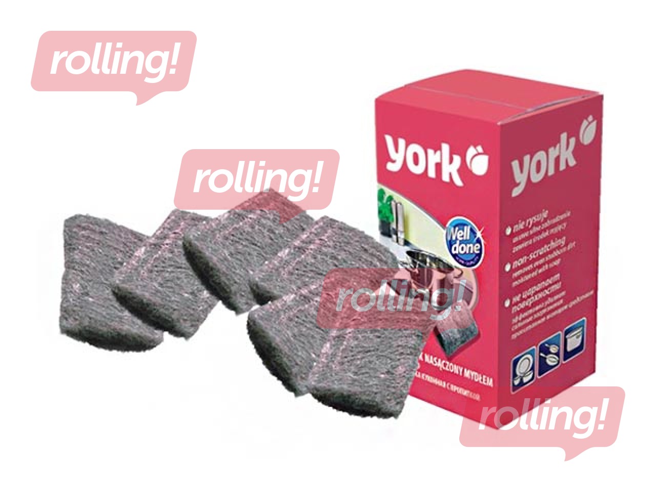 Sponge for pot cleaning, impregnated, 6 pcs. 