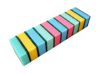 Sponges for dish washing Toro 5 x 8 x 2.7 cm, 10 pcs