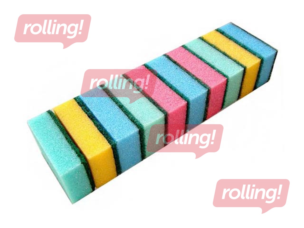 Švammītes trauku mazgāšanai Toro 5 x 9 x 3 cm, 10 gab.