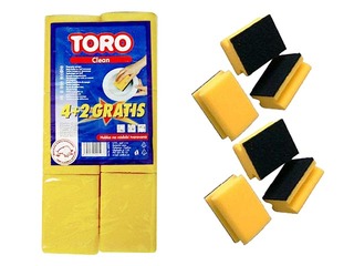 Sponges for dish washing  Toro 7 x 9.5 x 4.7 cm, 6 pcs