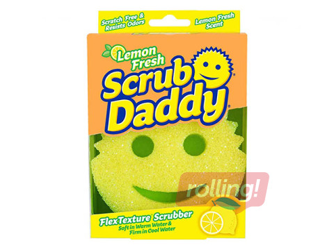Švammīte trauku mazgāšanai Scrub Daddy, abrazīva ar citrona smaržu, 1 gab.