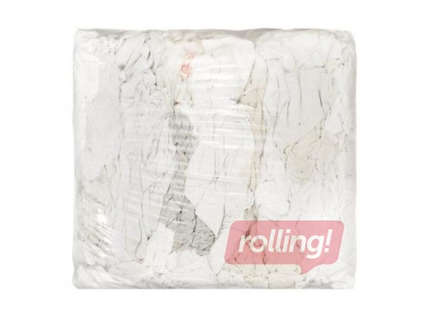 Tehniskās lupatas, negrieztas, baltas, 10kg